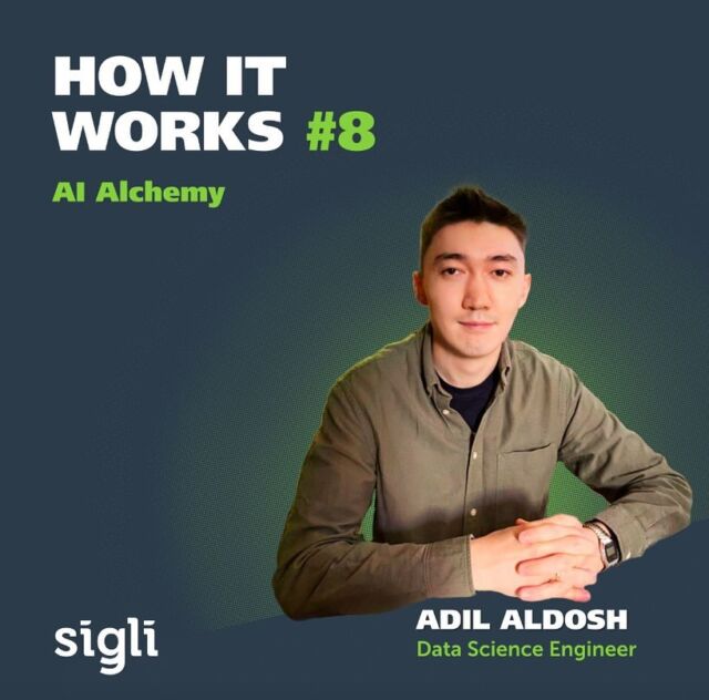 Let us tell you how we keep Sigli’s expertise up to date. As we specialize in Data and AI, it’s crucial that every employee has knowledge in this field. This time Adil Aldosh, Sigli’s Data Science Engineer,  took the stage during one of our knowledge-sharing sessions with his presentation titled «AI Alchemy.» 
 
And today, we would like to share these insights with you!
 
Sigli regularly hosts «How It Works» sessions that keep every employee updated in different technological fields. During these meetings, any Sigli employee may present on a topic they have expertise in. By holding these sessions, we not only develop individually but also with the help of each other.
 
AI with Purpose, Innovation with Impact